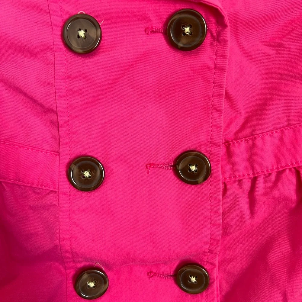 Oshkosh Pea Coat‎ Girl's 2T Pink Long Sleeve Green Lined Spring Easter Princess